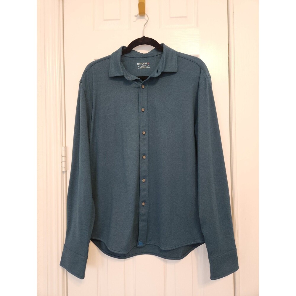 UNTUCKit Mens Medium Performance Stretch Teal